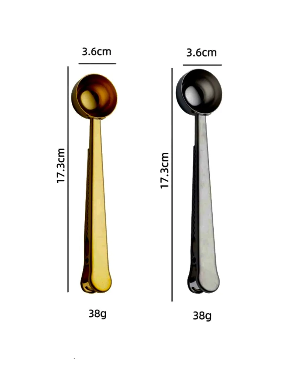 Cuchara con pinza para café